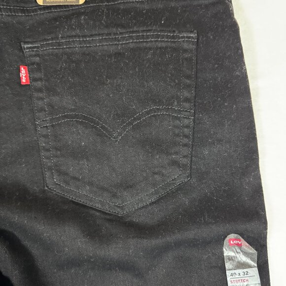 Levi's 511 Slim Fit Men's Stretch Straight Jeans Black 40 x 32 NWT - Picture 7 of 9